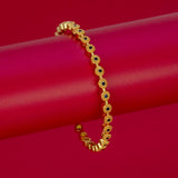 Splendid Gold Plated Round Design Stone Bangle - KSupreme