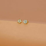Star Floral Design Gold Plated CZ Second Stud/Kids Studs - K Supreme
