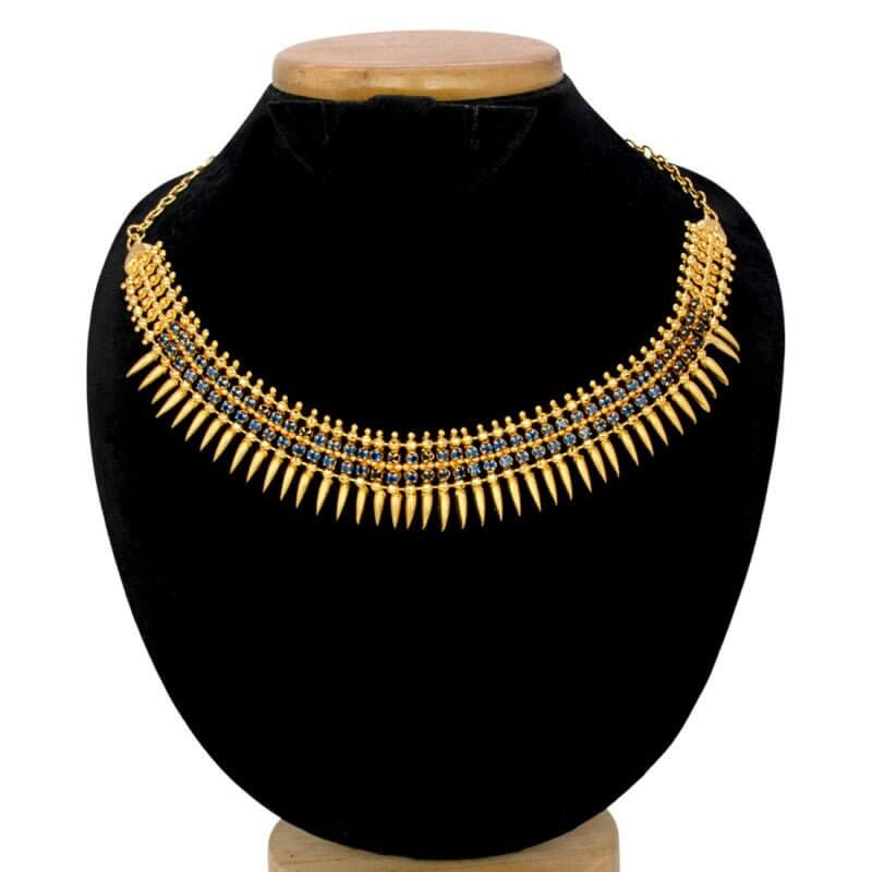 Stunning Gold Plated Jasmine Buds Stone Necklace - K Supreme