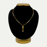 Stunning Gold Plated Pastel Beads CZ Pendant Chain - KSupreme