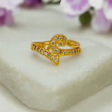 Stunning Gold Plated Stone Finger Ring