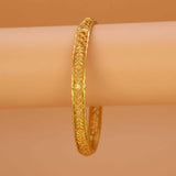 Stylish Floral Filigree Gold Plated Net Bangle - K Supreme