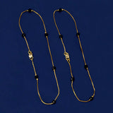 Stylish Gold Plated Black Crystal Anklets For Girls - K Supreme