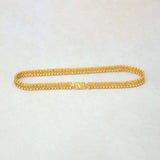 Stylish Gold Plated Curb Link Beaded Anklets - K Supreme