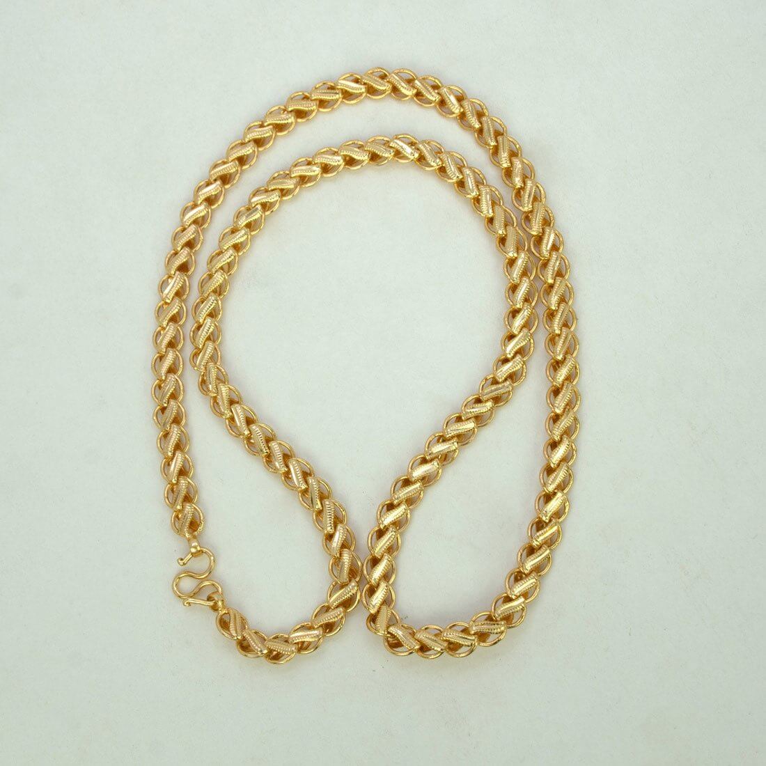 Stylish Gold - Plated Designer Lotus Chain 8P - K Supreme