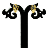 Stylish Gold Plated Stone Tear Drop Stud Earrings - K Supreme