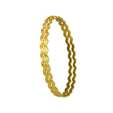 Stylish Gold Plated Thin Zigzag Bangles - KSupreme