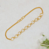 Gold-Plated Teardrop Curb Chain Bracelet