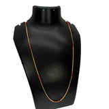 Thin Gold Plated Red Crystal Beads Link Chain - K Supreme