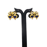 Traditional Gold Plated Double Palakka Ear Studs - KSupreme