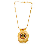 Traditional Gold - Plated Lakshmi Kasu Pendant Necklace - K Supreme