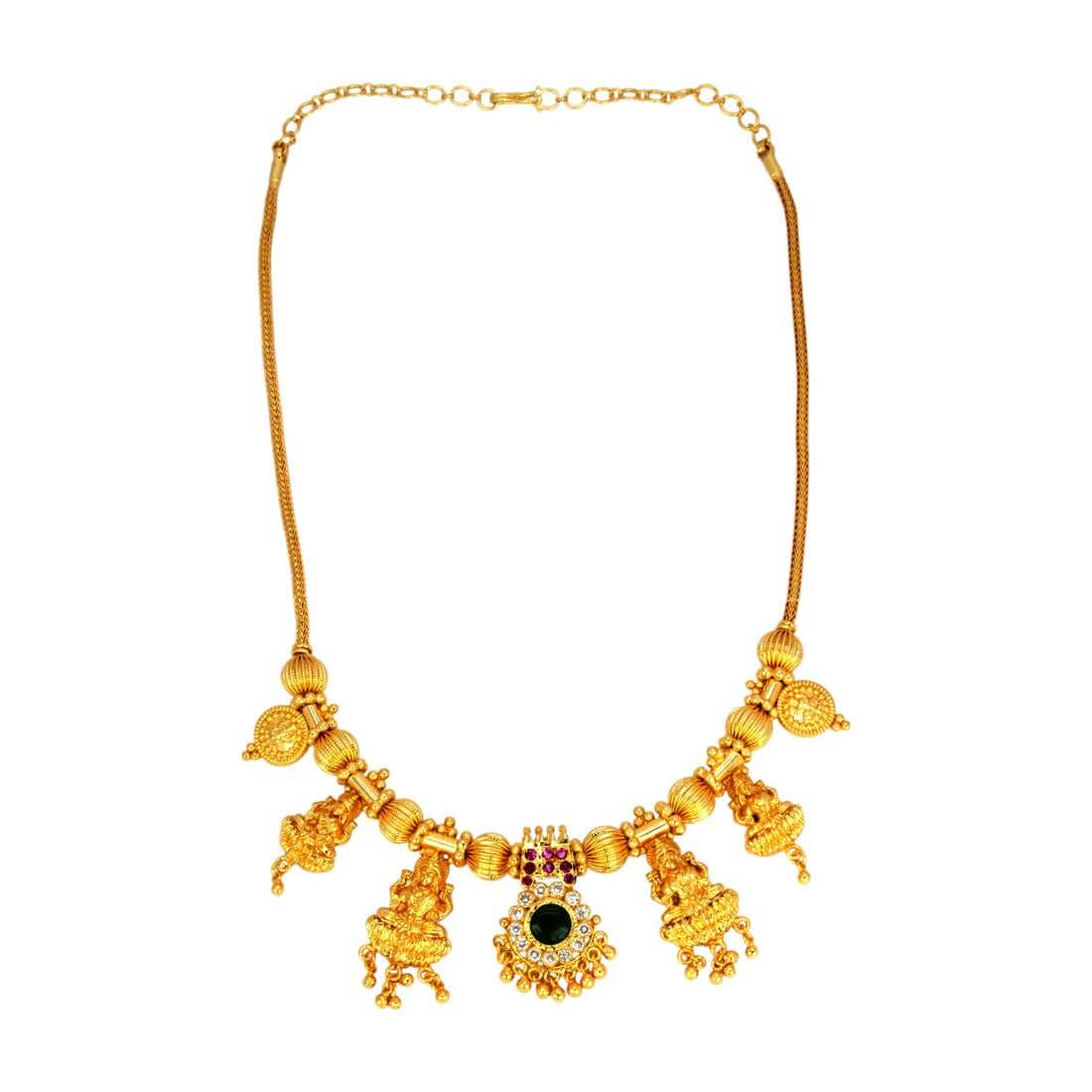 Traditional Gold Plated Lakshmi Pendants Necklace - K Supreme
