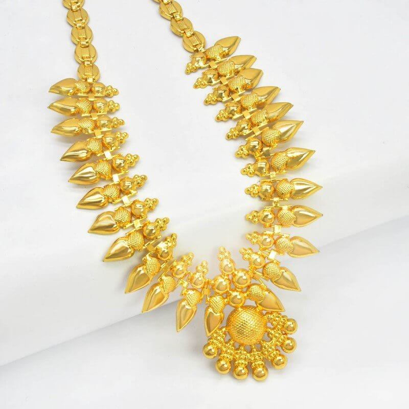 Traditional Golden Mullamottu Jasmine Buds Necklace - K Supreme