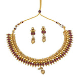 Traditional Kemp Matte Finish Choker Necklace Set - K Supreme