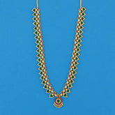 Traditional Kerala Green Palakka Mala Long Haram/Chain