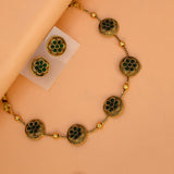 Trendy Antique Finish Kemp Floral Choker Set - KSupreme