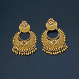 Trendy Antique Gold Plated Filigree Chandbali Earrings - K Supreme
