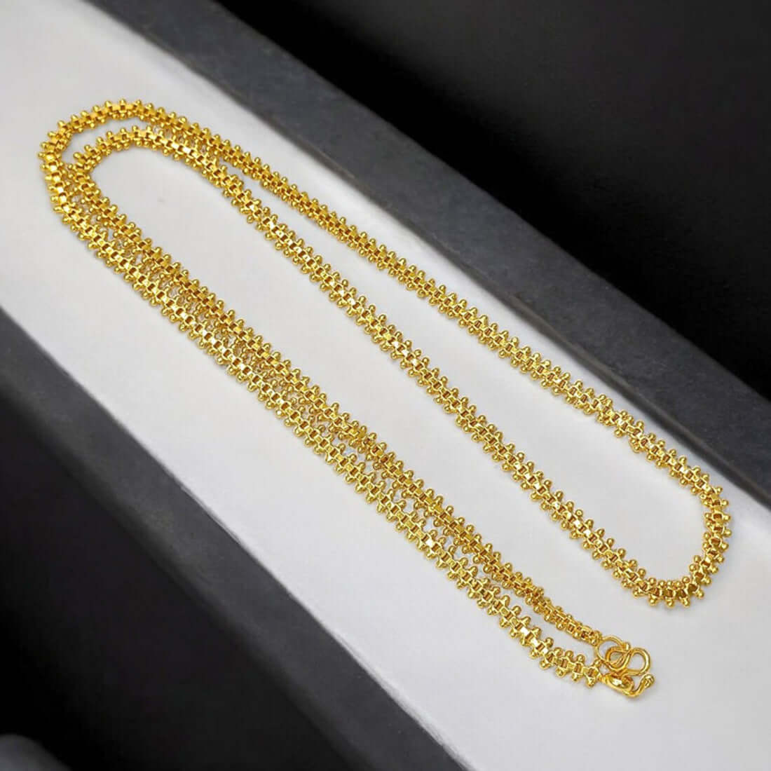 Trendy Designer Gold Plated Rava Chain - K Supreme