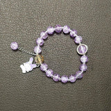 Trendy Fashion Crystal Beaded Labubu Charm Bracelet - K Supreme