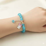 Trendy Fashion Crystal Beaded Labubu Charm Bracelet - K Supreme