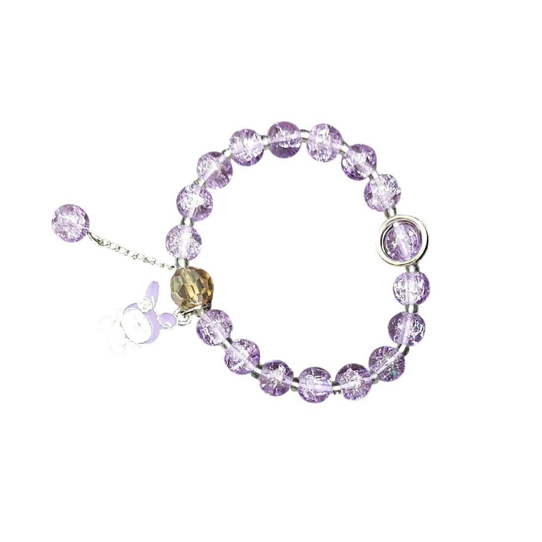 Trendy Fashion Crystal Beaded Labubu Charm Bracelet - K Supreme