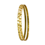 Trendy Gold Plated Daily Wear Designer Glass Cutting Bangles - KSupreme