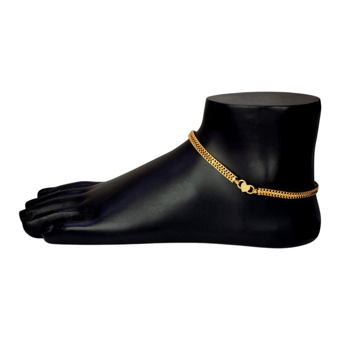 Trendy Gold Plated Flat Designer Chain Anklets/Payal - KSupreme