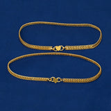 Trendy Gold Plated Flat Designer Chain Anklets/Payal - KSupreme