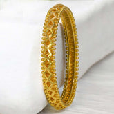 Trendy Gold Plated Spring Design Bangle - K Supreme