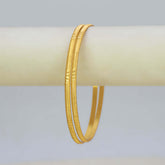 Trendy Gold Plated Thin Designer Bangles - K Supreme