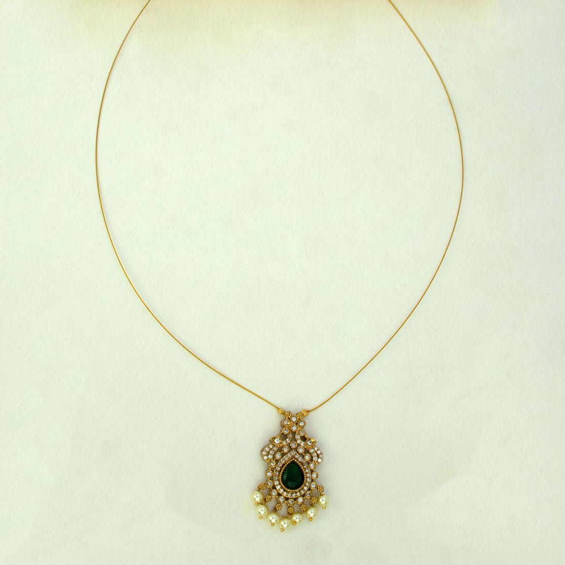 Trendy Invisible Chain CZ Victorian Pendant Necklace - KSupreme