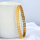 Two-line Alluring Premium Fashion CZ Stone Bangle