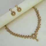 Victorian Antique Gold Leaf Stone Necklace Set - K Supreme