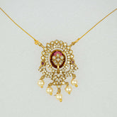 Victorian Invisible Chain CZ Pendant Necklace - K Supreme