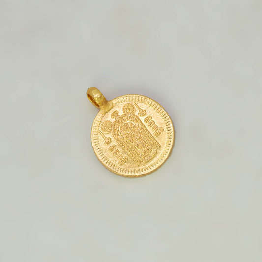Gold Plated Guruvayoorappan Om Pendant