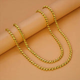 Unisex Premium Gold Plated Long Saniya Chain-36"