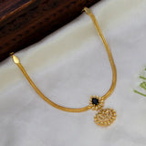 Gold Plated Attigai Stone Pendant Necklace