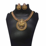 Antique Chettinad Kemp Lakshmi Necklace Set