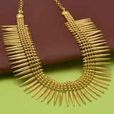 Contemporary Gold Plated Jasmine Buds Spike Necklace