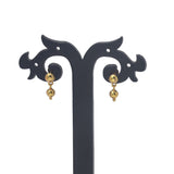 बेहद खूबसूरत गोल्डन स्टेप बॉल्स हैंगिंग इयर ड्रॉप्स