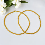 ട്രെൻഡി ഗോൾഡ് പ്ലേറ്റഡ് ഉർവ്വശി ചെയിൻ ആങ്ക്ലെറ്റുകൾ