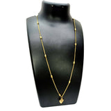 Delicate Gold Plated Chain With Heart Pendant