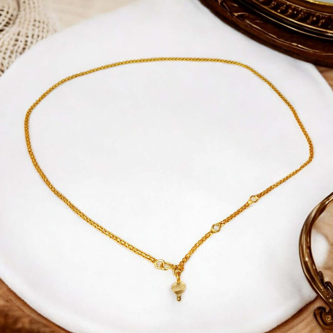 Cute Gold Plated Flat Baby Waist Chain/Aranjanam