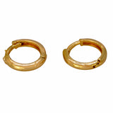 Simple Golden Plain Hoop Earrings