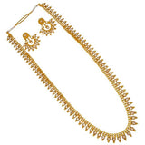 High-Quality Antique Gold Plated Kundan Stone Long Chain