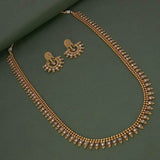 High-Quality Antique Gold Plated Kundan Stone Long Chain