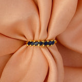 Adjustable Gold Plated Ladies Stone Finger Ring