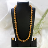 Antique Gold-Plated Beaded Long Necklace Set