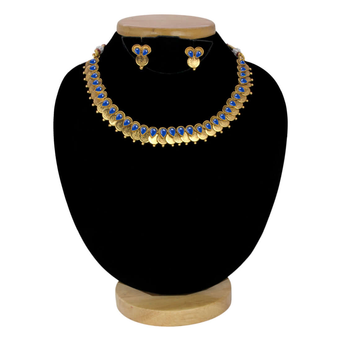 Blue Kemp Teardrop Lakshmi Coin