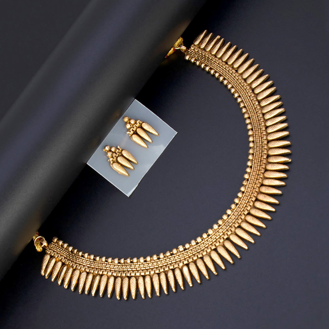 Antique Gold-Plated Jasmine Buds Necklace Set